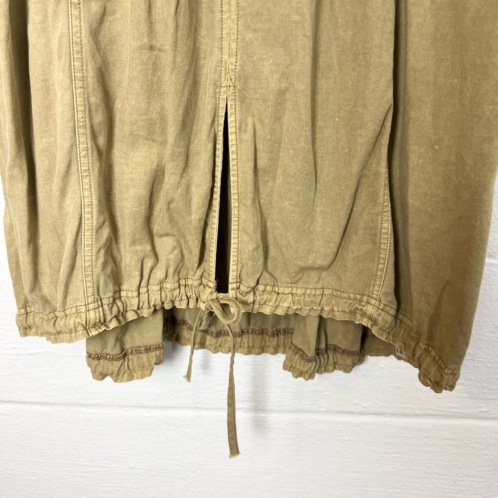 Anthropologie Daily Practice Dress size M Be Bold Twofer Khaki Cargo Midi Tank - Picture 5 of 9